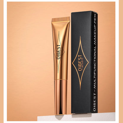 QIBEST Liquid Contour With Cushion Applicator Highlight Shimmer Natural Soft Moisturizing Cream Liquid Blush For Cheek Cosmetics