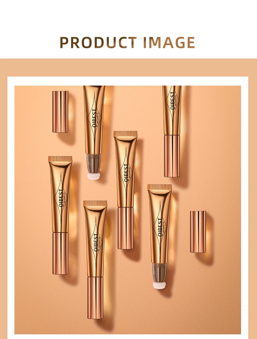 QIBEST Liquid Contour With Cushion Applicator Highlight Shimmer Natural Soft Moisturizing Cream Liquid Blush For Cheek Cosmetics