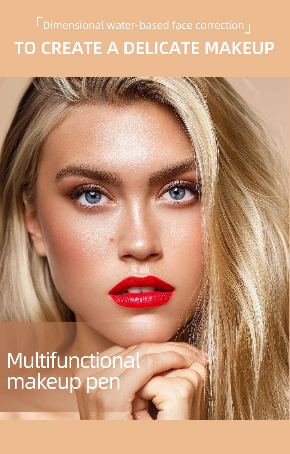 QIBEST Liquid Contour With Cushion Applicator Highlight Shimmer Natural Soft Moisturizing Cream Liquid Blush For Cheek Cosmetics